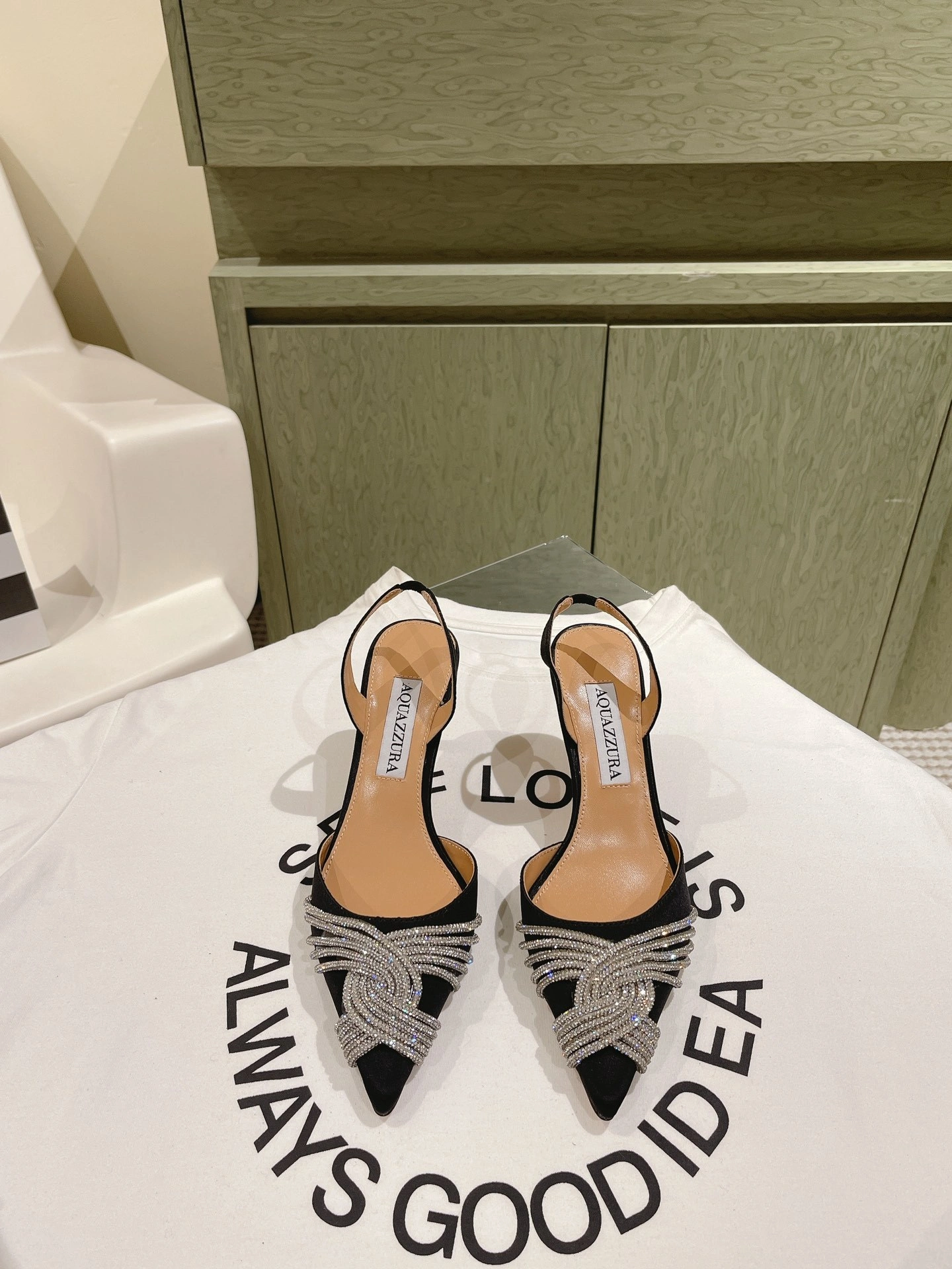 COCO- GASMIDL1-SAT-000 Heel height：6.5CM sheepskin item:D-X032C1497